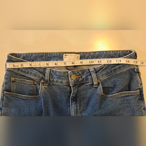 NWOT ASOS Men's Ligth Blue Denim Straight Jeans L32 R 99% Cotton - Picture 6 of 13